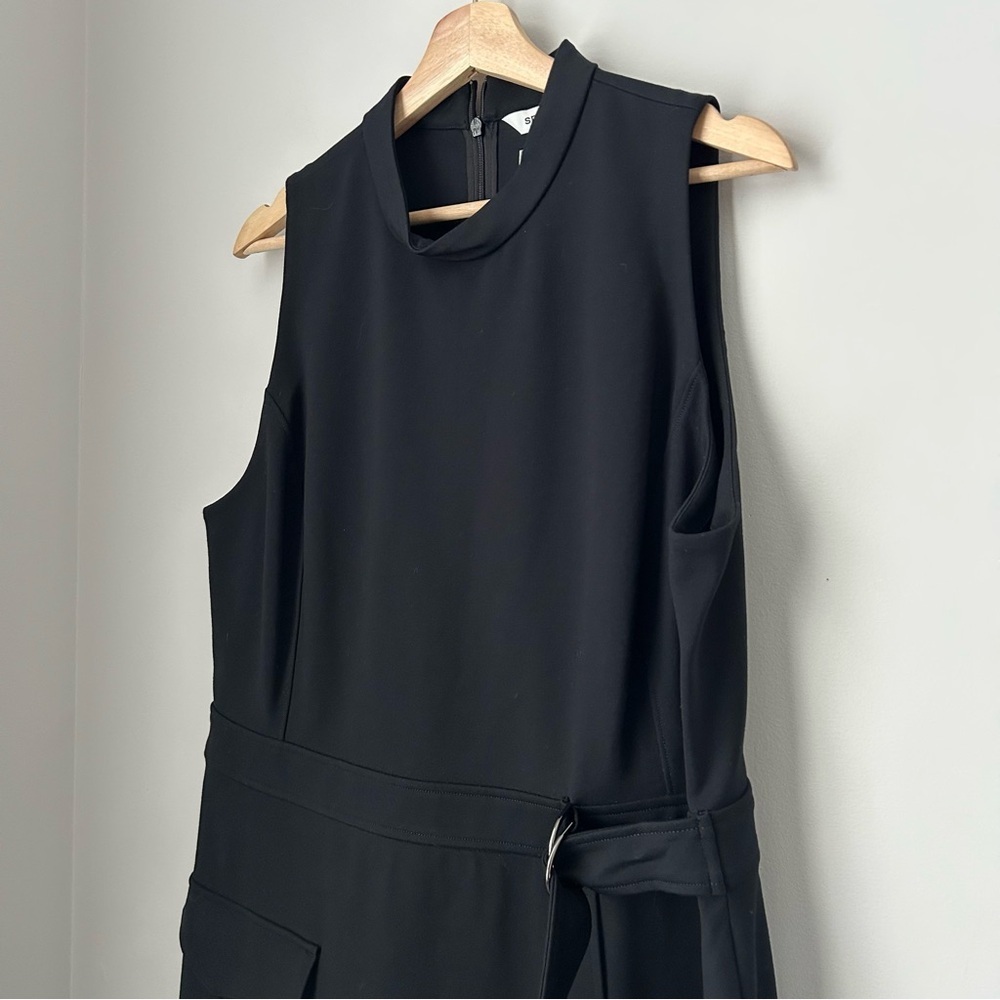SPANX Belted Sleeveless Ponte Cargo Dress - Picture 4 of 9
